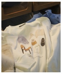 NOMBRE IMPAIR（ノンブルアンペール）の「Kaekoイラスト　クルーネックTEE（Tシャツ/カットソー）」