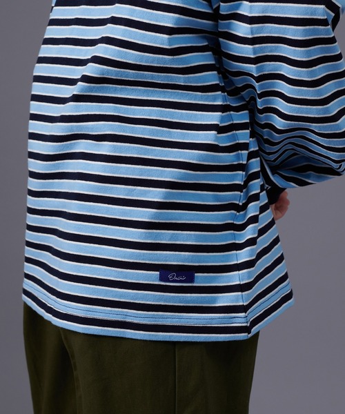 ONCILY(オンシェリー)の「MULTI BORDER LONG SLEEVE T-SHIRT / マルチボーダーロンT(Tシャツ/カットソー・メンズ・ブルー/グリーン・MEDIUM/LARGE)」の10枚目の写真