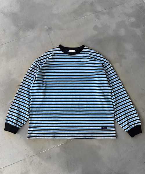 ONCILY(オンシェリー)の「MULTI BORDER LONG SLEEVE T-SHIRT / マルチボーダーロンT(Tシャツ/カットソー・メンズ・ブルー/グリーン・MEDIUM/LARGE)」の20枚目の写真