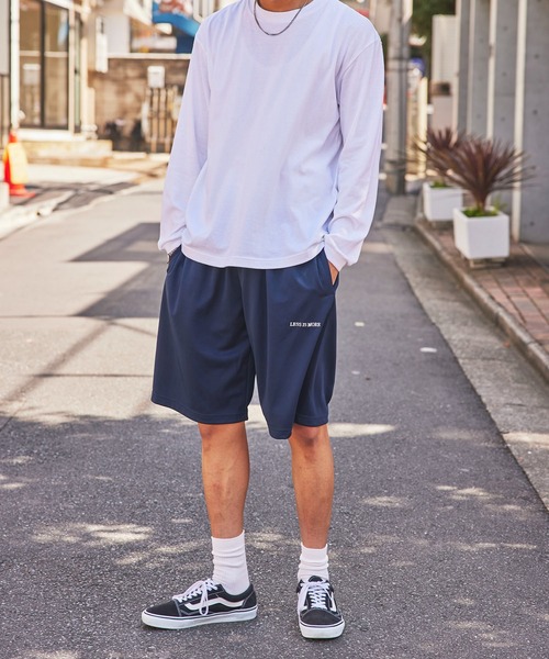 MAISON CLUB(メゾンクラブ)の「【MAISON CLUB】ワンポイント刺繍ドライハーフパンツ LESS IS MORE(その他パンツ・メンズ・ホワイト/ネイビー/ブラック/ダークグレー・M/XL/L)」の9枚目の写真
