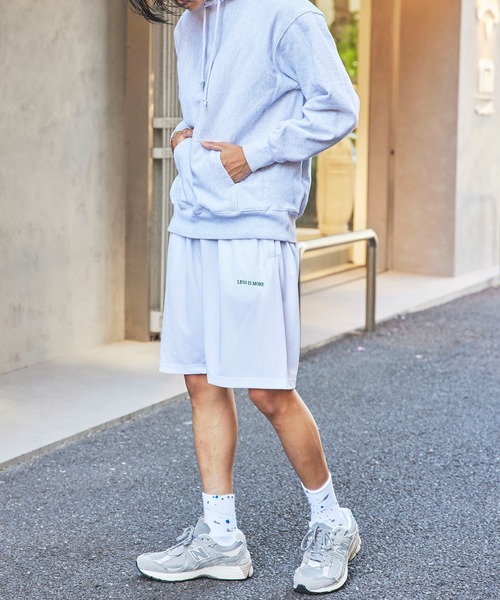 MAISON CLUB(メゾンクラブ)の「【MAISON CLUB】ワンポイント刺繍ドライハーフパンツ LESS IS MORE(その他パンツ・メンズ・ホワイト/ネイビー/ブラック/ダークグレー・M/XL/L)」の16枚目の写真