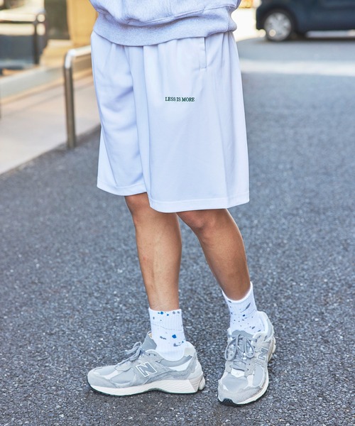 MAISON CLUB(メゾンクラブ)の「【MAISON CLUB】ワンポイント刺繍ドライハーフパンツ LESS IS MORE(その他パンツ・メンズ・ホワイト/ネイビー/ブラック/ダークグレー・M/XL/L)」の13枚目の写真