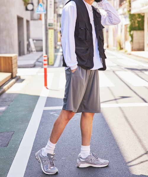 MAISON CLUB(メゾンクラブ)の「【MAISON CLUB】ワンポイント刺繍ドライハーフパンツ LESS IS MORE(その他パンツ・メンズ・ホワイト/ネイビー/ブラック/ダークグレー・M/XL/L)」の6枚目の写真