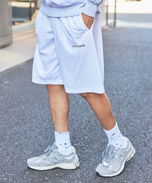 MAISON CLUB(メゾンクラブ)の「【MAISON CLUB】ワンポイント刺繍ドライハーフパンツ LESS IS MORE(その他パンツ・メンズ・ホワイト/ネイビー/ブラック/ダークグレー・M/XL/L)」の12枚目の写真