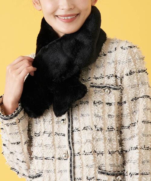 en recre(アンレクレ)の「フェイクファーティペット(マフラー・レディース・ライトグレー/チョコ/ブラック/ライトブラウン・FREE)」の13枚目の写真