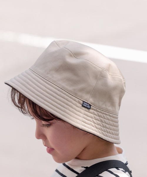 GLOBAL WORK(グローバルワーク)の「洗えるリバーシブルバケットHAT/974037(ハット・キッズ・オフホワイト/ブラック・LARGE/MEDIUM)」の6枚目の写真