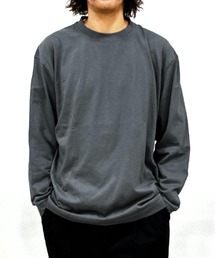 USコットン オーバーサイズロングスリーブTシャツ