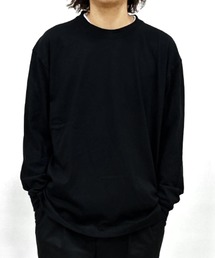 NAVY | USコットン  オーバーサイズロングスリーブTシャツ(Tシャツ/カットソー)