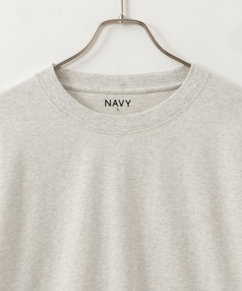 NAVY（ネイビー）の「USコットン  オーバーサイズロングスリーブTシャツ（Tシャツ/カットソー・メンズ・チャコール/ホワイト/ブルー/マスタード/ブラック/オートミール/ブラウン/ダークグリーン・M/S/XXL/XL/L）」の11枚目の写真