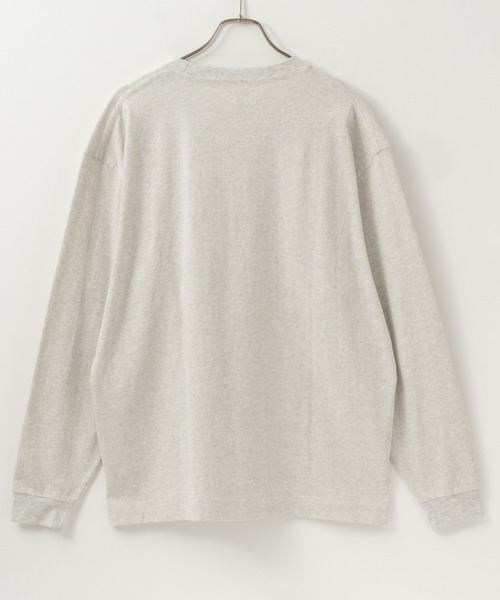 NAVY（ネイビー）の「USコットン  オーバーサイズロングスリーブTシャツ（Tシャツ/カットソー・メンズ・チャコール/ホワイト/ブルー/マスタード/ブラック/オートミール/ブラウン/ダークグリーン・M/S/XXL/XL/L）」の10枚目の写真