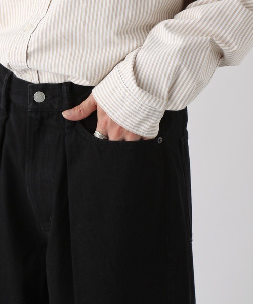 セール】Super wide flare tack denim pants / スーパーワイド