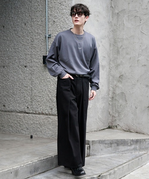 セール】Super wide flare tack denim pants / スーパーワイド