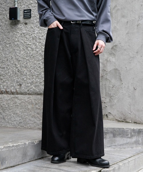 デニム・ジーパン SATUR Wide Flare Denim Pants 5FT1537 MUSINSA公式 | SATUR Wide flare denim pants indigo