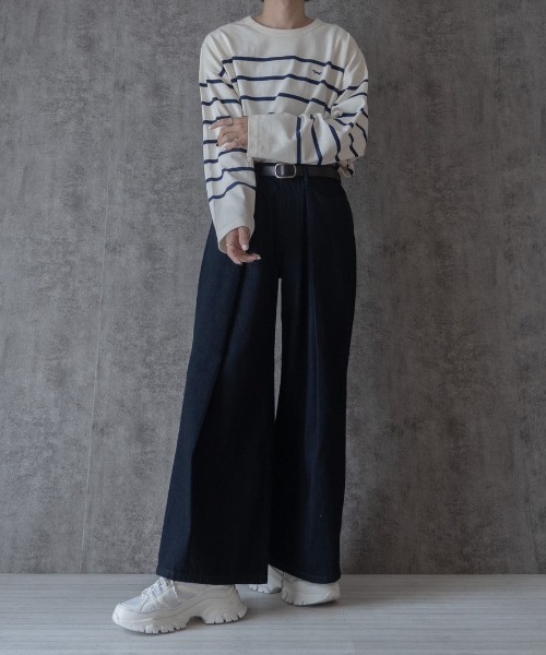 パンツ wrst Flare denim layered pants SHORT FLARE DENIM PANTS｜SKIRT/PANTS(スカート/パンツ)｜MANOF
