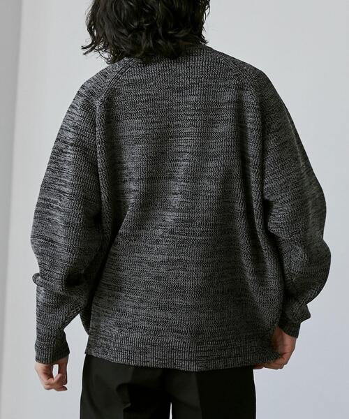 coen（コーエン）の「ポリウーリークルーネックルーズニット（ニット/セーター・メンズ・ベージュ/イエロー/ブラック/オリーブ・L/XL/M/S）」の12枚目の写真