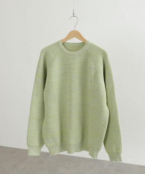 coen（コーエン）の「ポリウーリークルーネックルーズニット（ニット/セーター・メンズ・ベージュ/イエロー/ブラック/オリーブ・L/XL/M/S）」の13枚目の写真