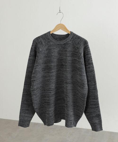 coen（コーエン）の「ポリウーリークルーネックルーズニット（ニット/セーター・メンズ・ベージュ/イエロー/ブラック/オリーブ・L/XL/M/S）」の16枚目の写真