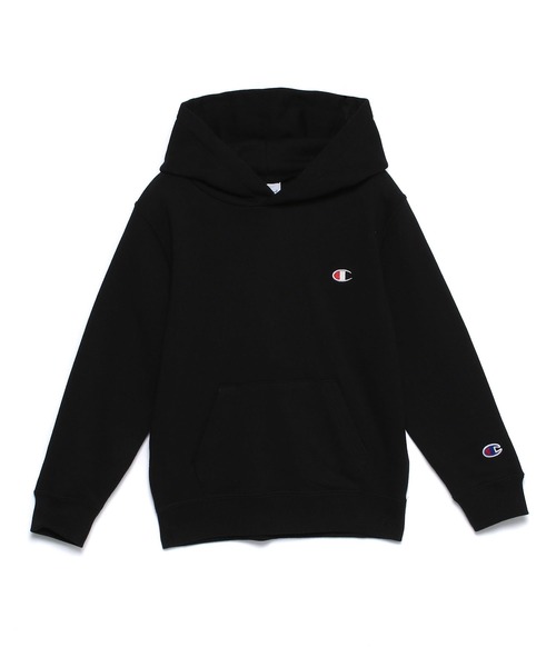Champion（チャンピオン）の「【Champion】CK-Y101 HOODED SWEATSHIRT / チャンピオン ロゴ プルオーバー パーカー キッズ用（パーカー・キッズ・ブラック/グレー/ネイビー/オートミール・120cm/140cm/100cm/150cm/130cm/160cm）」の6枚目の写真