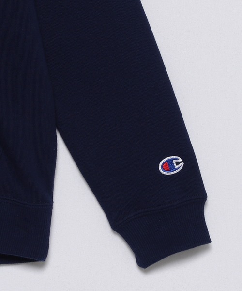 Champion（チャンピオン）の「【Champion】CK-Y101 HOODED SWEATSHIRT / チャンピオン ロゴ プルオーバー パーカー キッズ用（パーカー・キッズ・ブラック/グレー/ネイビー/オートミール・120cm/140cm/100cm/150cm/130cm/160cm）」の11枚目の写真