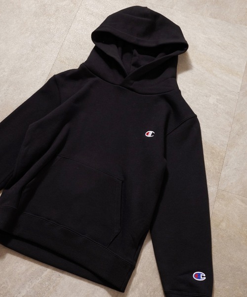 Champion（チャンピオン）の「【Champion】CK-Y101 HOODED SWEATSHIRT / チャンピオン ロゴ プルオーバー パーカー キッズ用（パーカー・キッズ・ブラック/グレー/ネイビー/オートミール・120cm/140cm/100cm/150cm/130cm/160cm）」の20枚目の写真