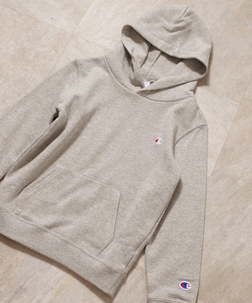 Champion（チャンピオン）の「【Champion】CK-Y101 HOODED SWEATSHIRT / チャンピオン ロゴ プルオーバー パーカー キッズ用（パーカー・キッズ・ブラック/グレー/ネイビー/オートミール・120cm/140cm/100cm/150cm/130cm/160cm）」の21枚目の写真