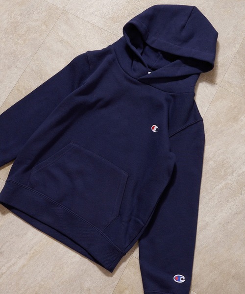 Champion（チャンピオン）の「【Champion】CK-Y101 HOODED SWEATSHIRT / チャンピオン ロゴ プルオーバー パーカー キッズ用（パーカー・キッズ・ブラック/グレー/ネイビー/オートミール・120cm/140cm/100cm/150cm/130cm/160cm）」の22枚目の写真