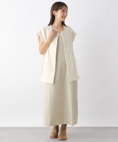 LEPSIM(レプシィム)の「ツイードベスト 967894(ベスト・レディース・アイボリー/ブラック・FREE)」の5枚目の写真