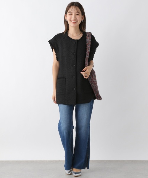 LEPSIM(レプシィム)の「ツイードベスト 967894(ベスト・レディース・アイボリー/ブラック・FREE)」の10枚目の写真