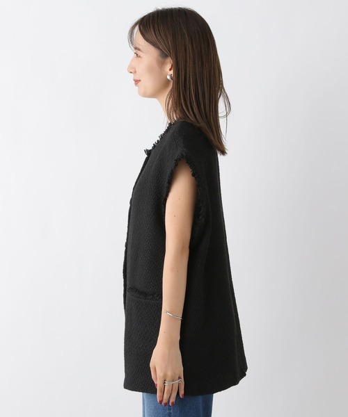 LEPSIM(レプシィム)の「ツイードベスト 967894(ベスト・レディース・アイボリー/ブラック・FREE)」の13枚目の写真