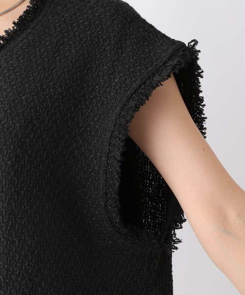 LEPSIM(レプシィム)の「ツイードベスト 967894(ベスト・レディース・アイボリー/ブラック・FREE)」の16枚目の写真