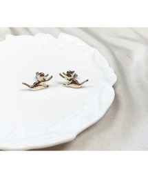 GGD SELECT | 猫モチーフ立体メタルピアス[ナツコ・グレース](ピアス（両耳用）)
