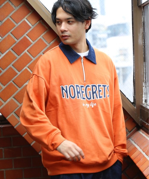 8(eight)（エイト）の「衿デニム切替ハーフジップ（スウェット）」 - WEAR