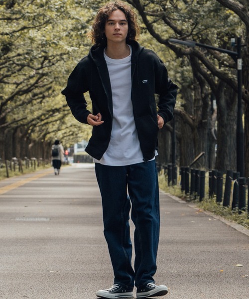 OUTDOOR PRODUCTS（アウトドアプロダクツ）の「【OUTDOOR PRODUCTS/アウトドアプロダクツ】ニットフリース ZIPパーカー（パーカー・メンズ・グレー/ブラック・MEDIUM/LARGE/X-LARGE）」の5枚目の写真