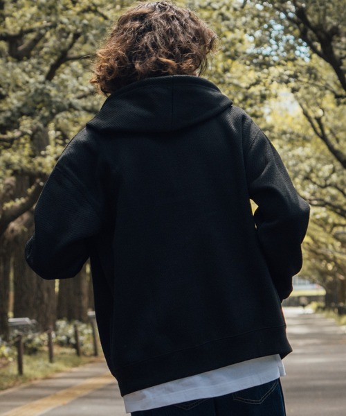 OUTDOOR PRODUCTS（アウトドアプロダクツ）の「【OUTDOOR PRODUCTS/アウトドアプロダクツ】ニットフリース ZIPパーカー（パーカー・メンズ・グレー/ブラック・MEDIUM/LARGE/X-LARGE）」の13枚目の写真