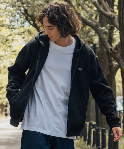 OUTDOOR PRODUCTS（アウトドアプロダクツ）の「【OUTDOOR PRODUCTS/アウトドアプロダクツ】ニットフリース ZIPパーカー（パーカー・メンズ・グレー/ブラック・MEDIUM/LARGE/X-LARGE）」の10枚目の写真