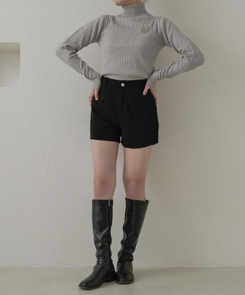 Ambre Neige（アンブルネージュ）の「タックショートパンツ／【WEB/EC限定商品】（その他パンツ・レディース・ブラック・FREE）」の5枚目の写真