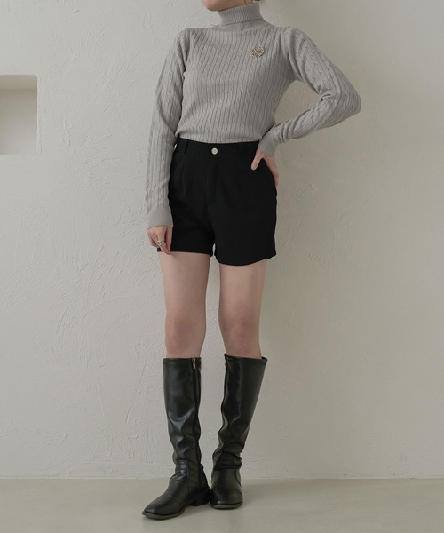 Ambre Neige（アンブルネージュ）の「タックショートパンツ／【WEB/EC限定商品】（その他パンツ・レディース・ブラック・FREE）」の6枚目の写真