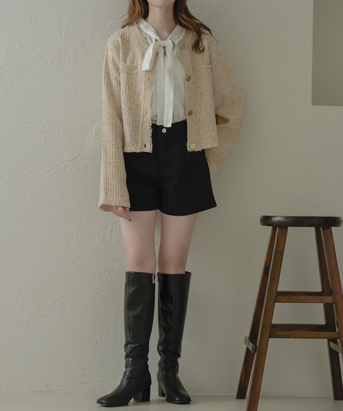 Ambre Neige（アンブルネージュ）の「タックショートパンツ／【WEB/EC限定商品】（その他パンツ・レディース・ブラック・FREE）」の13枚目の写真