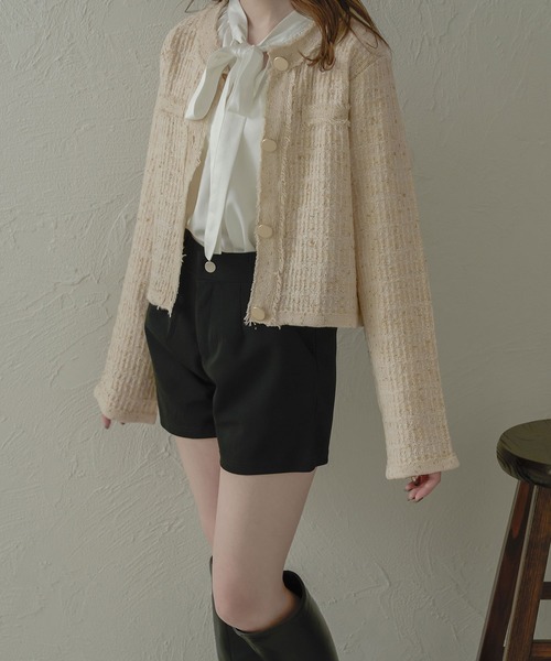 Ambre Neige（アンブルネージュ）の「タックショートパンツ／【WEB/EC限定商品】（その他パンツ・レディース・ブラック・FREE）」の12枚目の写真