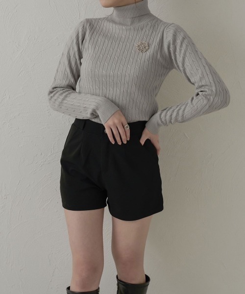 Ambre Neige（アンブルネージュ）の「タックショートパンツ／【WEB/EC限定商品】（その他パンツ・レディース・ブラック・FREE）」の15枚目の写真