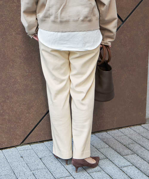 B.C STOCK（ベーセーストック）の「裏起毛ストレートパンツ（スラックス・レディース・ブラック/ブラック系その他/ホワイト・FREE）」の19枚目の写真