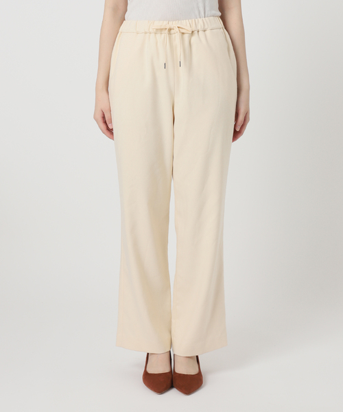 B.C STOCK（ベーセーストック）の「裏起毛ストレートパンツ（スラックス・レディース・ブラック/ブラック系その他/ホワイト・FREE）」の6枚目の写真