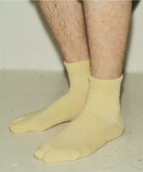 The Role design(ザロールデザイン)の「【 The Role design / ザ・ロールデザイン 】 SHORT RIB SOCKS MENS / ショートリブソックス メンズ(ソックス/靴下・メンズ・ホワイト/ブラック/ライトイエロー/ブルー・FREE)」の4枚目の写真