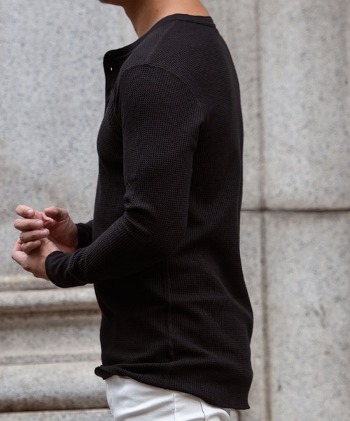 JEMORGAN(ジェーイーモーガン)の「『JEMORGAN LONG JOHNS/ジェーイーモーガンロングジョーンズ』L/S ヘンリーネック長袖Tシャツ【+】(Tシャツ/カットソー・メンズ・杢グレー/ネイビー/ナチュラル/ホワイト/ブラック/カーキ/チャコール・M/L/XL/S)」の10枚目の写真