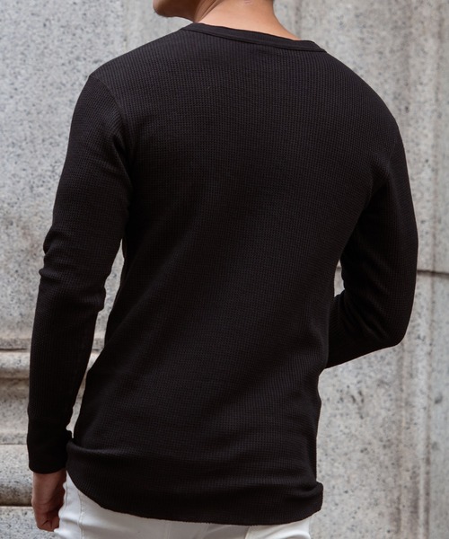JEMORGAN(ジェーイーモーガン)の「『JEMORGAN LONG JOHNS/ジェーイーモーガンロングジョーンズ』L/S ヘンリーネック長袖Tシャツ【+】(Tシャツ/カットソー・メンズ・杢グレー/ネイビー/ナチュラル/ホワイト/ブラック/カーキ/チャコール・M/L/XL/S)」の11枚目の写真