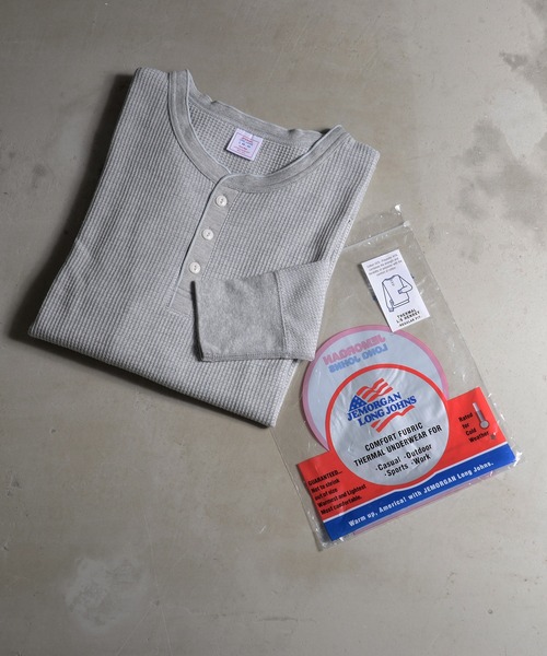 JEMORGAN(ジェーイーモーガン)の「『JEMORGAN LONG JOHNS/ジェーイーモーガンロングジョーンズ』L/S ヘンリーネック長袖Tシャツ【+】(Tシャツ/カットソー・メンズ・杢グレー/ネイビー/ナチュラル/ホワイト/ブラック/カーキ/チャコール・M/L/XL/S)」の15枚目の写真