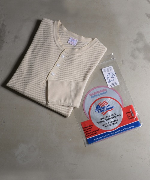 JEMORGAN(ジェーイーモーガン)の「『JEMORGAN LONG JOHNS/ジェーイーモーガンロングジョーンズ』L/S ヘンリーネック長袖Tシャツ【+】(Tシャツ/カットソー・メンズ・杢グレー/ネイビー/ナチュラル/ホワイト/ブラック/カーキ/チャコール・M/L/XL/S)」の16枚目の写真