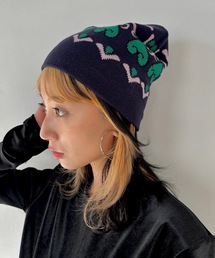 SANSeLF（サンセルフ）の「ハートモチーフビーニー【SANSeLF】sana23a013（ニットキャップ/ビーニー・メンズ）」