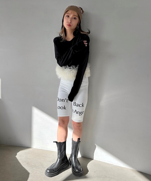 SANSeLF（サンセルフ）の「ハートモチーフビーニー【SANSeLF】sana23a013（ニットキャップ/ビーニー・レディース・パープル/ブラウン・FREE）」の4枚目の写真