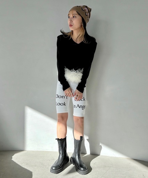 SANSeLF（サンセルフ）の「ハートモチーフビーニー【SANSeLF】sana23a013（ニットキャップ/ビーニー・レディース・パープル/ブラウン・FREE）」の9枚目の写真